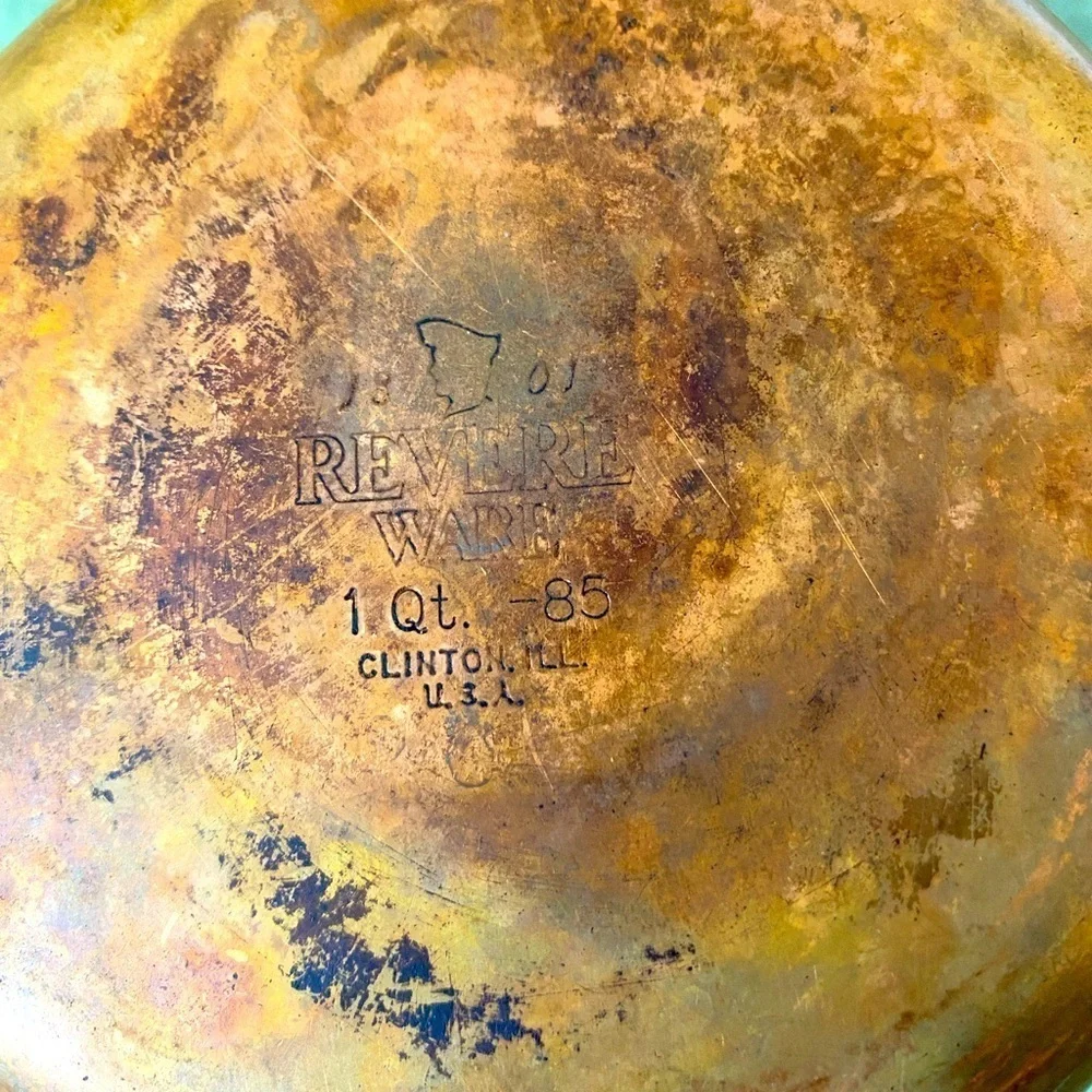 Revere ware pot 1QT-85 Clinton ILL U.S.A. OS